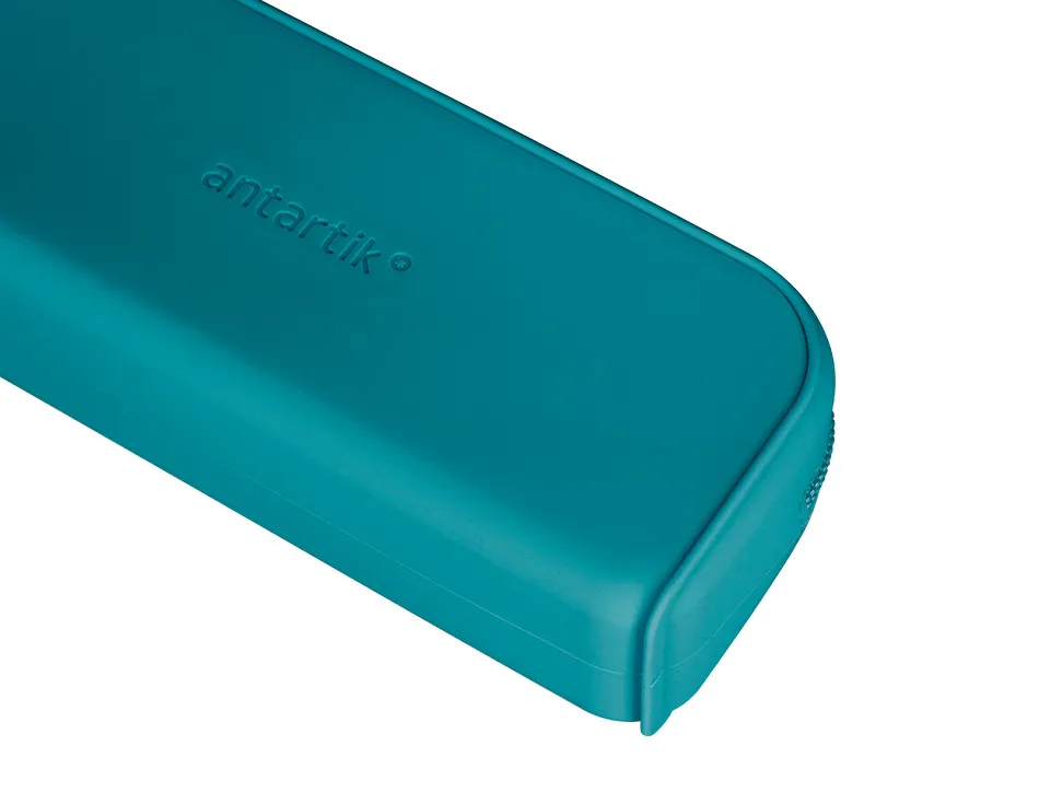 Fourre-tout antartik rectangulaire 1 compartiment en silicone modele prisma 185x50x75mm coloris turquoise
