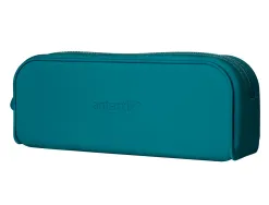 Fourre-tout antartik rectangulaire 1 compartiment en silicone modele prisma 185x50x75mm coloris turquoise