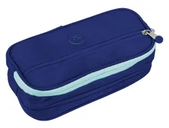 Fourre-tout antartik rectangulaire 2 compartiments modele fusion flex 100x60x220mm coloris bleu