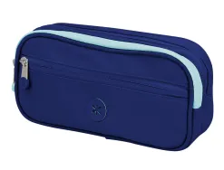 Fourre-tout antartik rectangulaire 2 compartiments modele fusion flex 100x60x220mm coloris bleu