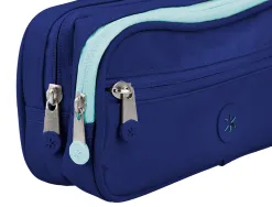 Fourre-tout antartik rectangulaire 2 compartiments modele fusion flex 100x60x220mm coloris bleu