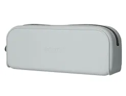Fourre-tout antartik rectangulaire 1 compartiment en silicone modele prisma 185x50x75mm coloris gris