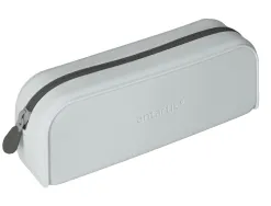 Fourre-tout antartik rectangulaire 1 compartiment en silicone modele prisma 185x50x75mm coloris gris