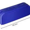 Fourre-tout antartik rectangulaire 1 compartiment en silicone modele prisma 185x50x75mm coloris bleu