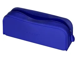 Fourre-tout antartik rectangulaire 1 compartiment en silicone modele prisma 185x50x75mm coloris bleu