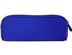 Fourre-tout antartik rectangulaire 1 compartiment en silicone modele prisma 185x50x75mm coloris bleu