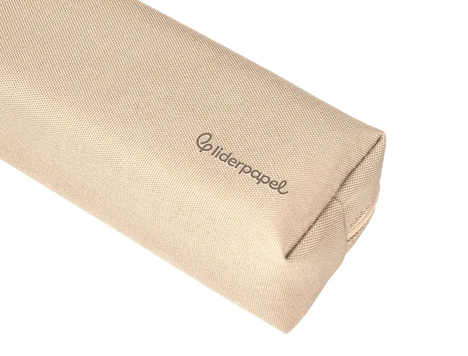 Fourre-tout liderpapel 1 compartiment avec anse 21x7cm coloris beige