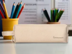 Fourre-tout liderpapel 1 compartiment avec anse 21x7cm coloris beige
