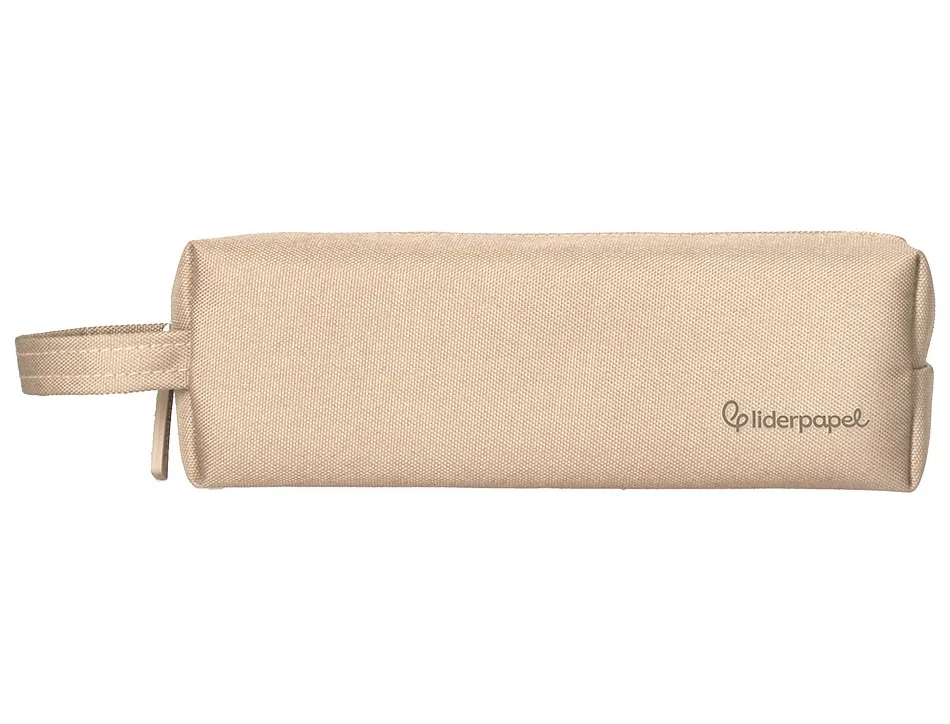 Fourre-tout liderpapel 1 compartiment avec anse 21x7cm coloris beige