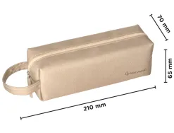 Fourre-tout liderpapel 1 compartiment avec anse 21x7cm coloris beige