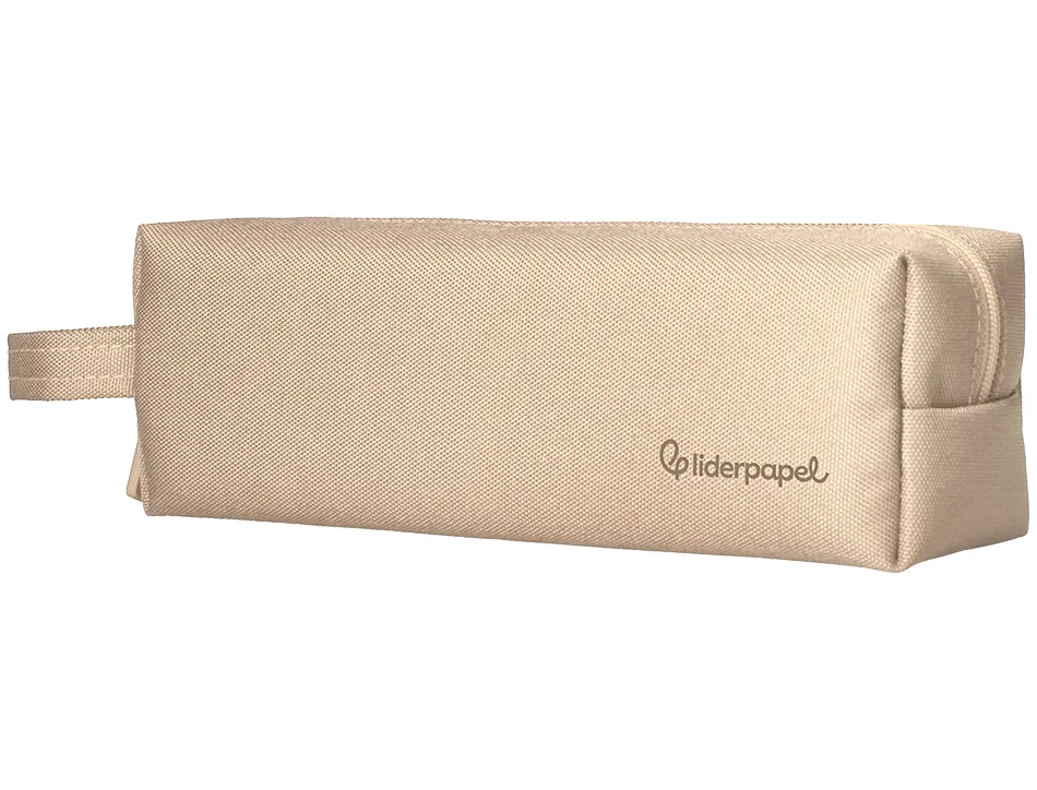 Fourre-tout liderpapel 1 compartiment avec anse 21x7cm coloris beige