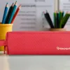 Fourre-tout liderpapel 1 compartiment avec anse 21x7cm coloris rouge