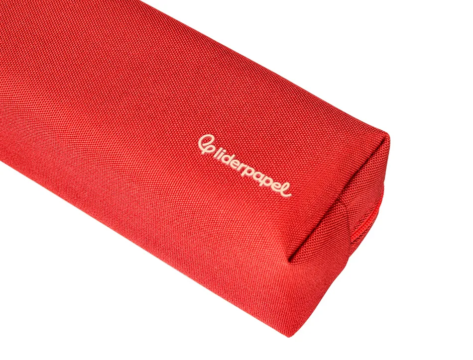 Fourre-tout liderpapel 1 compartiment avec anse 21x7cm coloris rouge