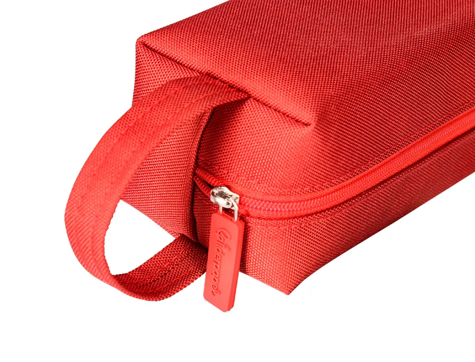 Fourre-tout liderpapel 1 compartiment avec anse 21x7cm coloris rouge