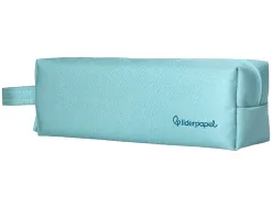Fourre-tout liderpapel 1 compartiment avec anse 21x7cm coloris bleu celeste