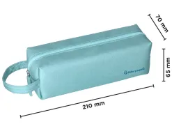 Fourre-tout liderpapel 1 compartiment avec anse 21x7cm coloris bleu celeste