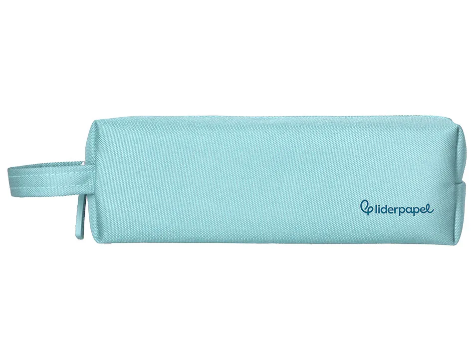 Fourre-tout liderpapel 1 compartiment avec anse 21x7cm coloris bleu celeste
