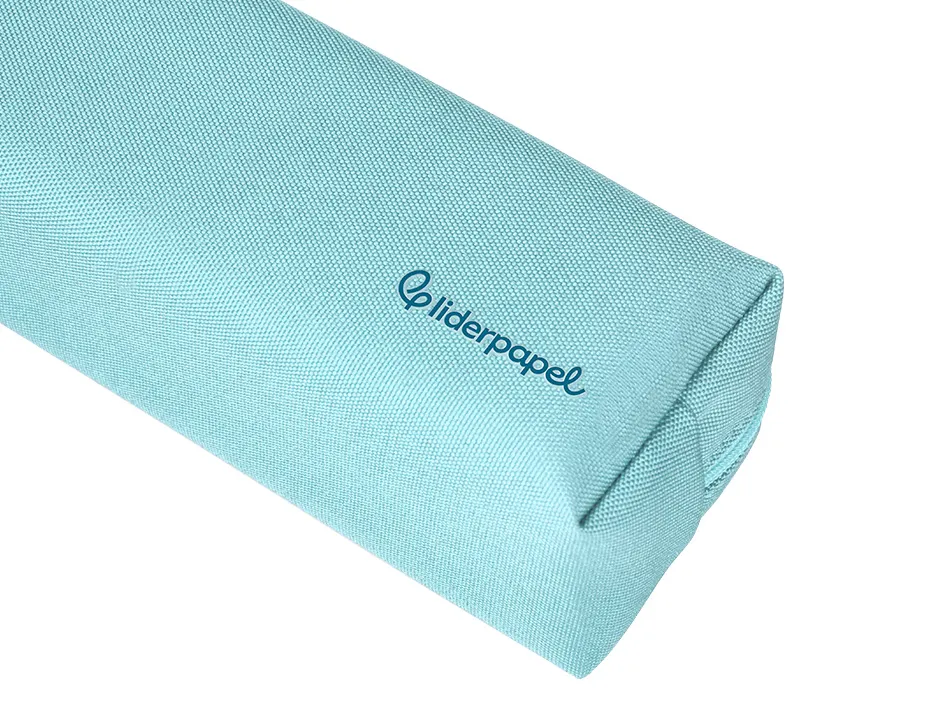 Fourre-tout liderpapel 1 compartiment avec anse 21x7cm coloris bleu celeste