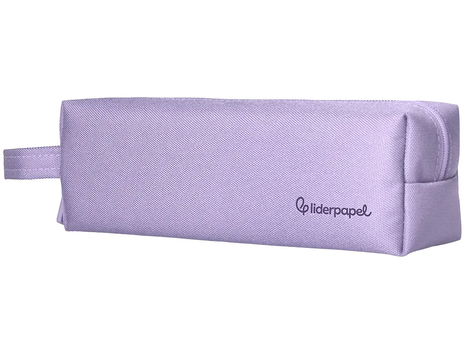 Fourre-tout liderpapel 1 compartiment avec anse 21x7cm coloris lilas