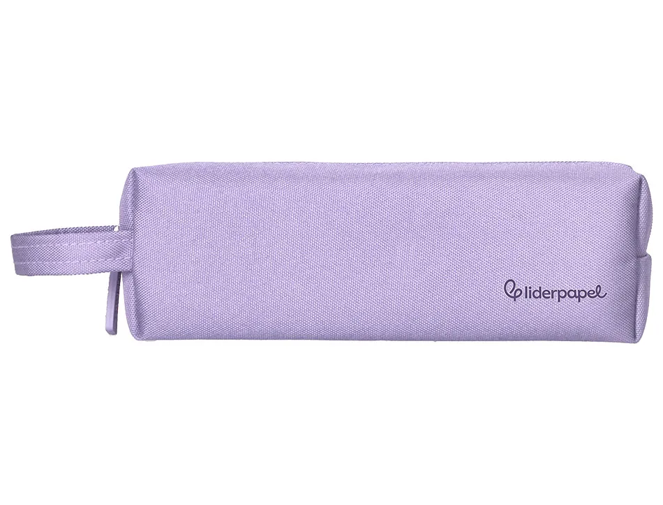 Fourre-tout liderpapel 1 compartiment avec anse 21x7cm coloris lilas