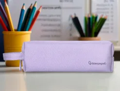 Fourre-tout liderpapel 1 compartiment avec anse 21x7cm coloris lilas