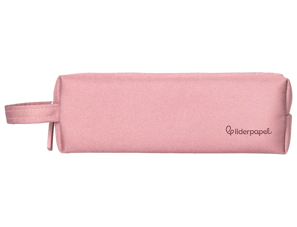 Fourre-tout liderpapel 1 compartiment avec anse 21x7cm coloris rose