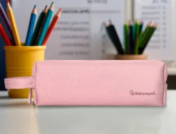 Fourre-tout liderpapel 1 compartiment avec anse 21x7cm coloris rose