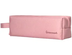 Fourre-tout liderpapel 1 compartiment avec anse 21x7cm coloris rose