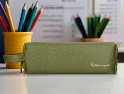Fourre-tout liderpapel 1 compartiment avec anse 21x7cm coloris vert militaire