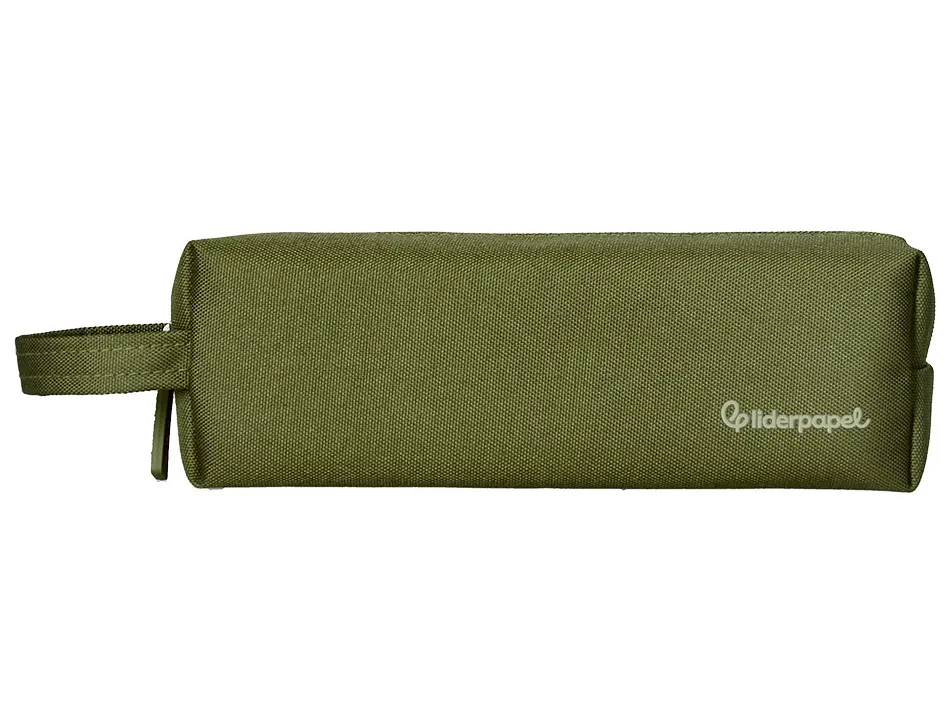 Fourre-tout liderpapel 1 compartiment avec anse 21x7cm coloris vert militaire