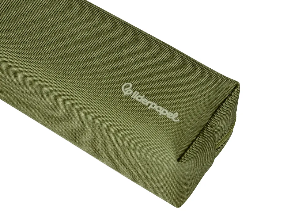 Fourre-tout liderpapel 1 compartiment avec anse 21x7cm coloris vert militaire