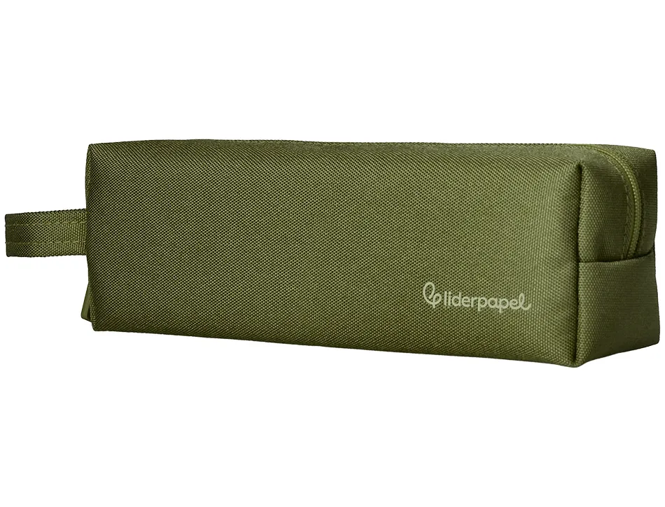 Fourre-tout liderpapel 1 compartiment avec anse 21x7cm coloris vert militaire