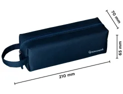 Fourre-tout liderpapel 1 compartiment avec anse 21x7cm coloris bleu marine