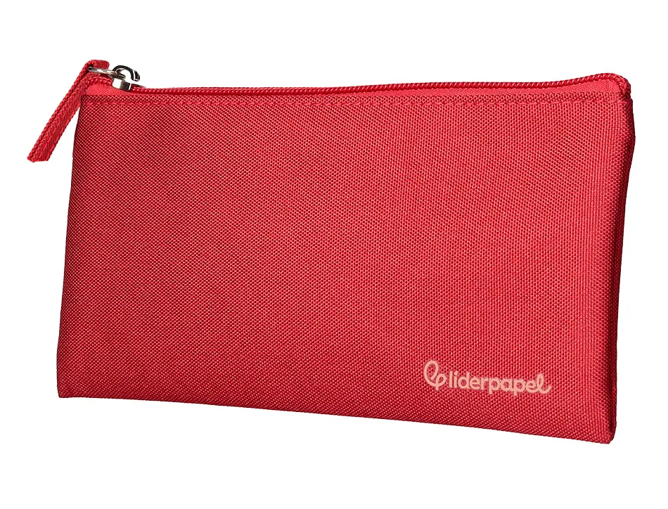 Fourre-tout liderpapel plat 1 compartiment 20x10cm coloris rouge