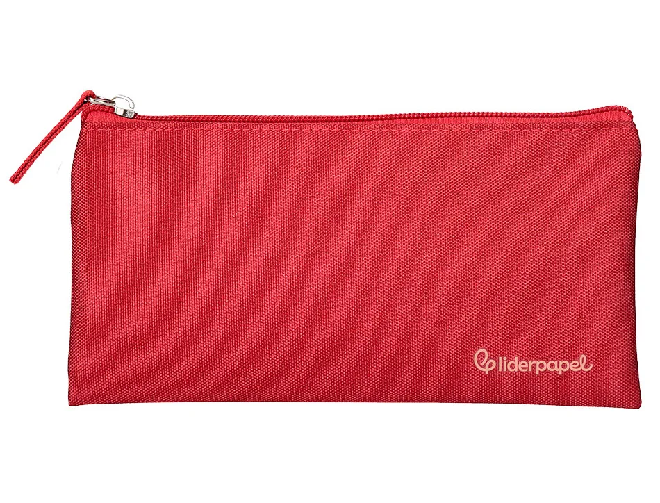 Fourre-tout liderpapel plat 1 compartiment 20x10cm coloris rouge