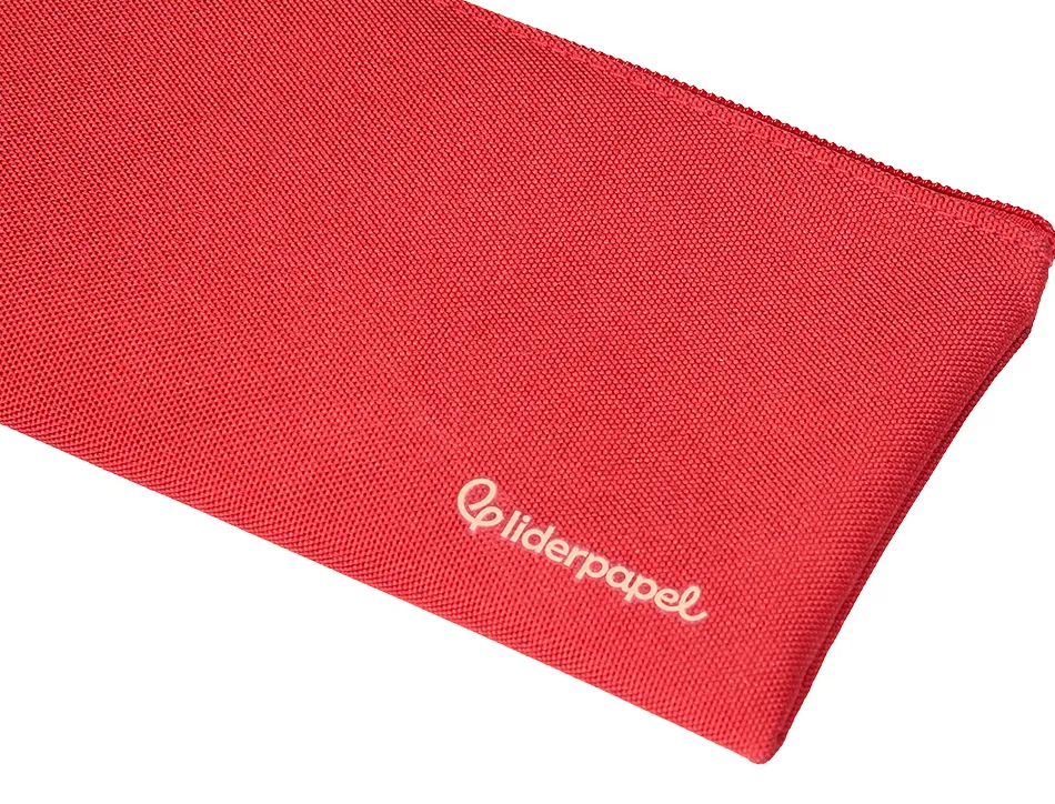 Fourre-tout liderpapel plat 1 compartiment 20x10cm coloris rouge