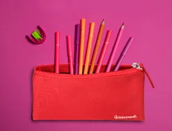 Fourre-tout liderpapel plat 1 compartiment 20x10cm coloris rouge