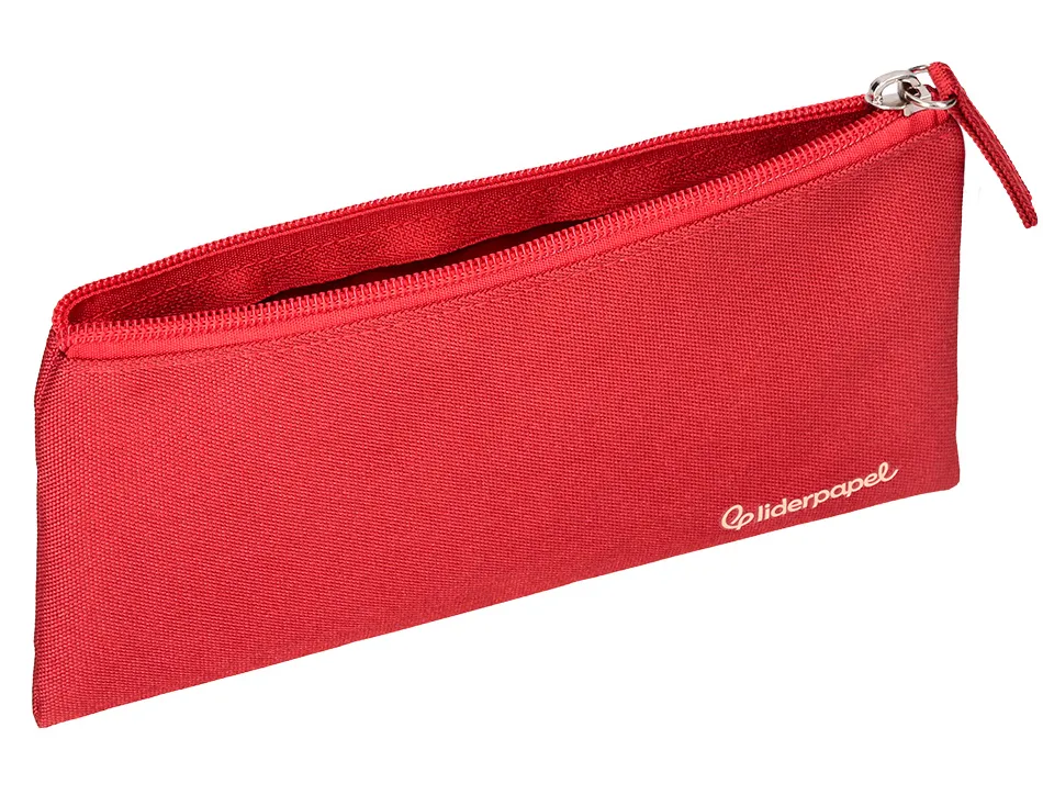 Fourre-tout liderpapel plat 1 compartiment 20x10cm coloris rouge