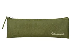 Fourre-tout liderpapel plat mince 1 compartiment 20x6cm coloris vert militaire