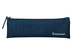 Fourre-tout liderpapel plat mince 1 compartiment 20x6cm coloris bleu marine
