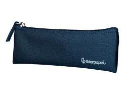 Fourre-tout liderpapel plat mince 1 compartiment 20x6cm coloris bleu marine