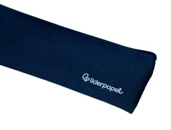 Fourre-tout liderpapel plat mince 1 compartiment 20x6cm coloris bleu marine