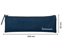 Fourre-tout liderpapel plat mince 1 compartiment 20x6cm coloris bleu marine