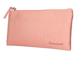 Fourre-tout liderpapel plat 1 compartiment 20x10cm coloris rose peche