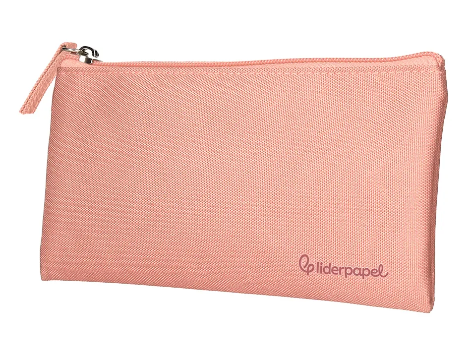 Fourre-tout liderpapel plat 1 compartiment 20x10cm coloris rose peche