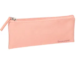 Fourre-tout liderpapel plat 1 compartiment 20x10cm coloris rose peche