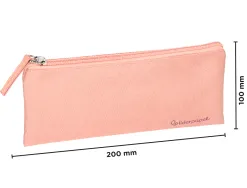 Fourre-tout liderpapel plat 1 compartiment 20x10cm coloris rose peche