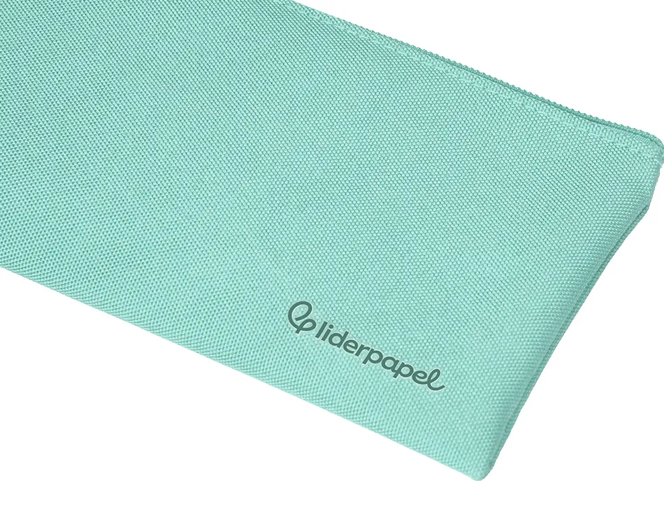 Fourre-tout liderpapel plat 1 compartiment 20x10cm coloris vert amande