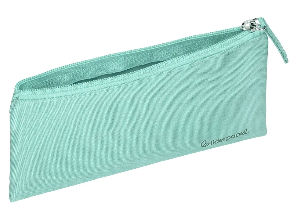 Fourre-tout liderpapel plat 1 compartiment 20x10cm coloris vert amande
