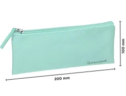 Fourre-tout liderpapel plat 1 compartiment 20x10cm coloris vert amande